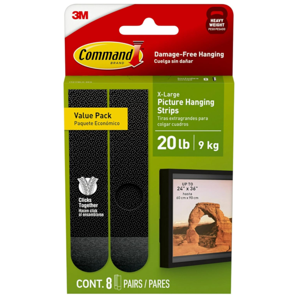 16-piece Command 20lb XL heavyweight picture hanging strips for $6