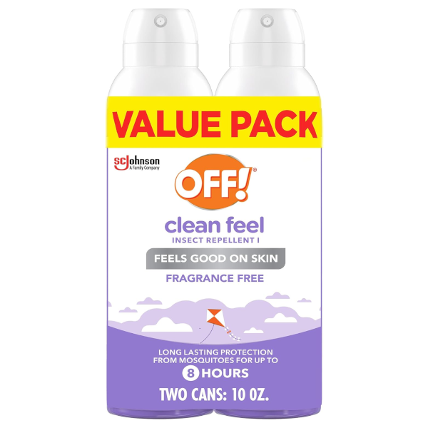 2-pack Off! Clean Feel Picaridin Insect & Mosquito Repellent bug spray for $8