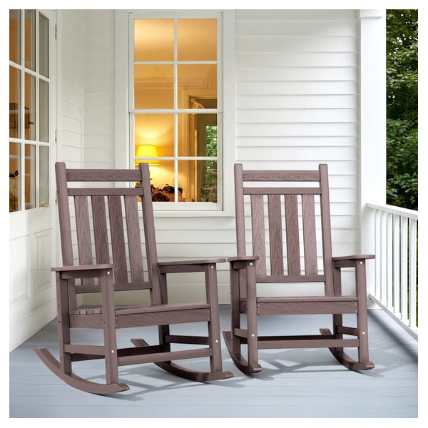 2-pack Serwall oversized outdoor rocking chair set from $165