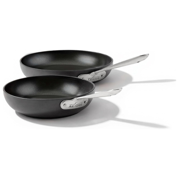 2-piece All-Clad HA1 induction-ready fry pan set for $70