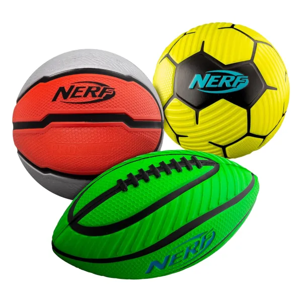 3-pack Nerf mini foam sports ball set for $12