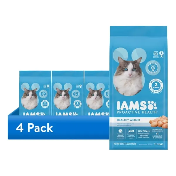 4-pack Iams Proactive Health chicken-flavored dry cat food for $20