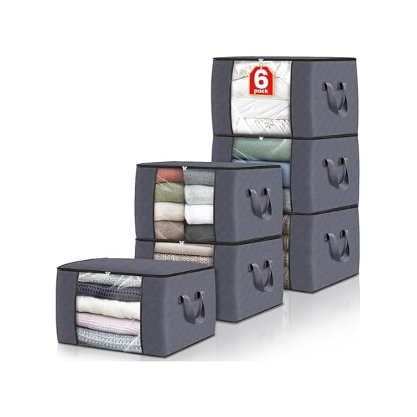 6-pack Fab totes storage bags with lids for $12