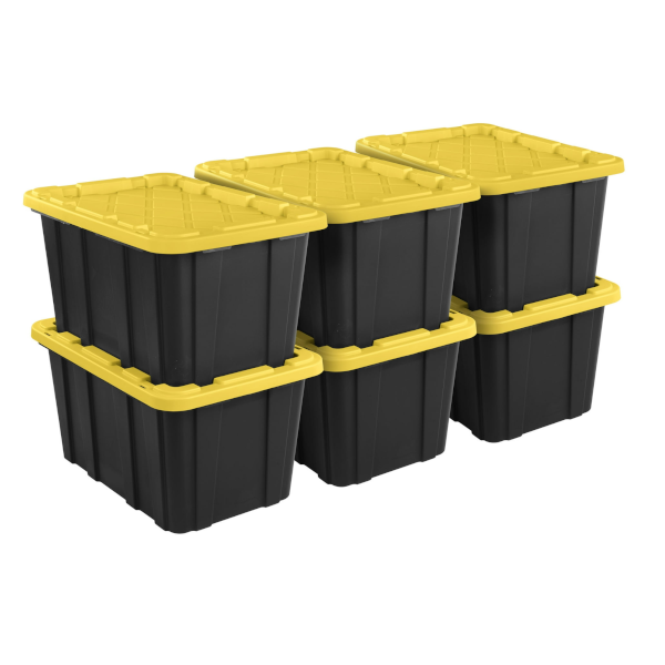 6-pack Sterilite large 27-gallon storage bins for $48