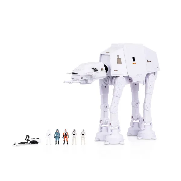 9-piece Star Wars Micro Galaxy Squadron AT-AT Walker & Figures Playset for $44