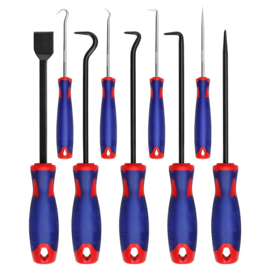 9-piece Workpro precision pick and hook set with scraper for $16