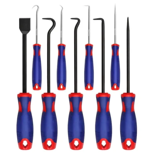 9-piece Workpro precision pick and hook set with scraper for $16