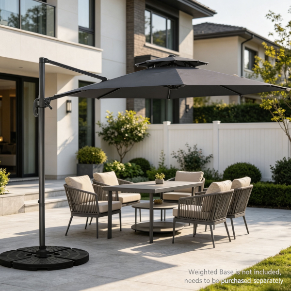 Ainfox 10' offset cantilever patio umbrella for $90