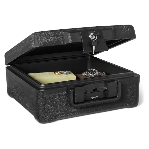 Amazon Basics fire-resistant and waterproof fire chest for $32