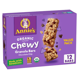 Annie’s Organic Chewy Granola Bars chocolate chip 12-count for $5