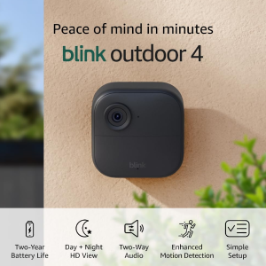 Blink Outdoor 4 wireless smart security camera 4-pack for $103
