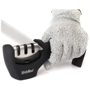 Limited time: Kitchellence 4-in-1 kitchen 3-stage knife sharpener for $11
