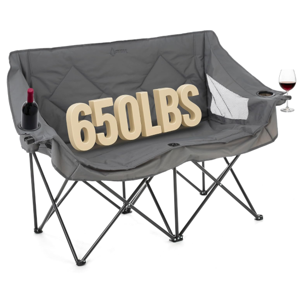 Arrowhead Outdoor 2-person outdoor folding camping loveseat for $40