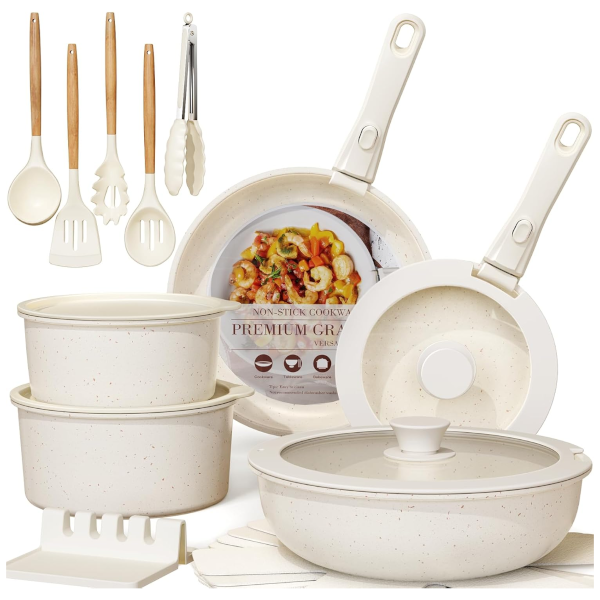 Astercook 21-piece pot and pan cookware set for $60