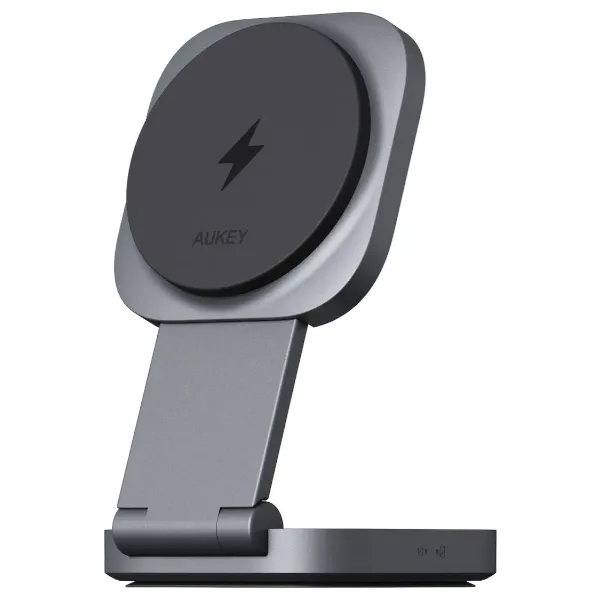 Aukey 2-in-1 MagSafe Qi2 wireless charging stand for $20