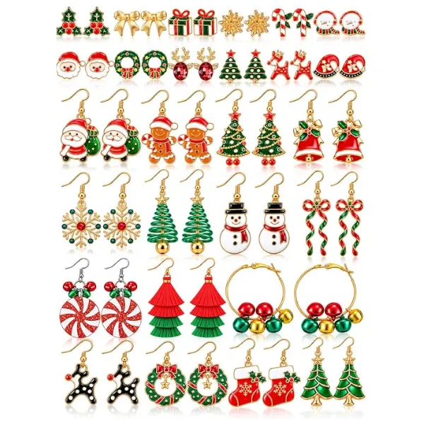 Christmas earrings set for women for $10