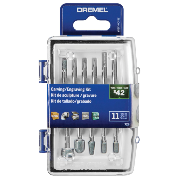 Dremel 11-piece carving and engraving rotary tool accessory kit for $10