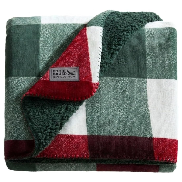 Eddie Bauer soft reversible throw blanket for $14