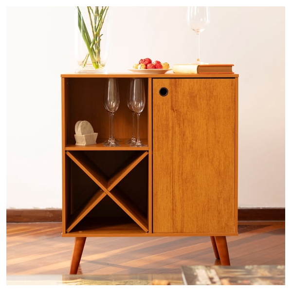 Ember Interiors modern bar cabinet with wine rack for $51