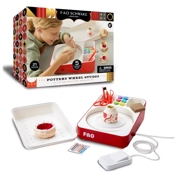 FAO Schwarz all-in-one pottery wheel studio for $20