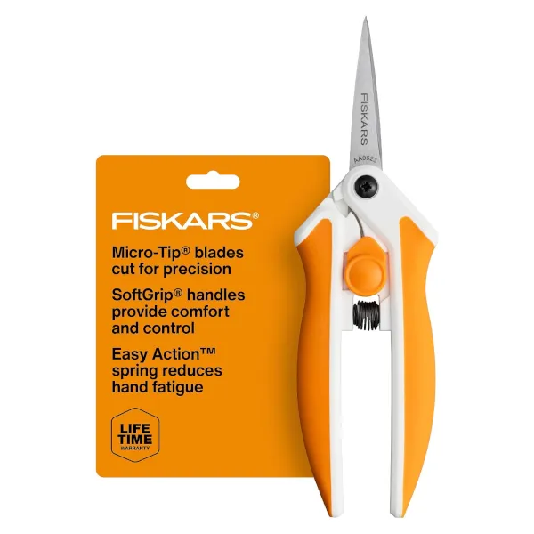 Fiskars 6-in. easy action micro-tip scissors for $12