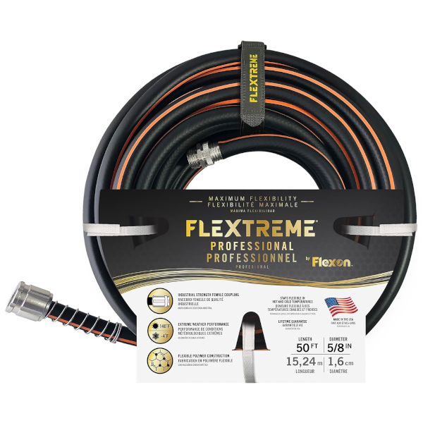 Flexon Flextreme Pro 5/8-in x 50-ft garden hose for $27
