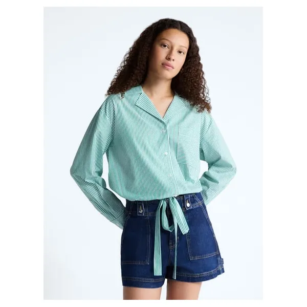 Free Assembly women’s poplin tie-waist shirt for $6