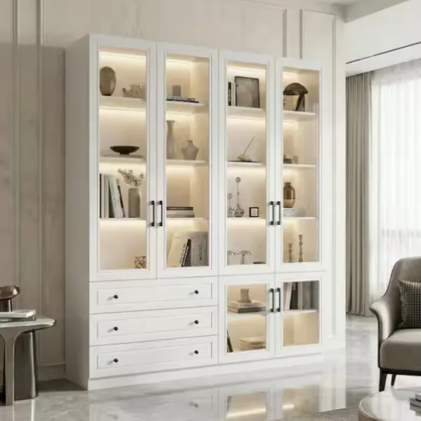 Fufu&Gaga 79-in. 10-shelf accent bookcase with LED lights for $306