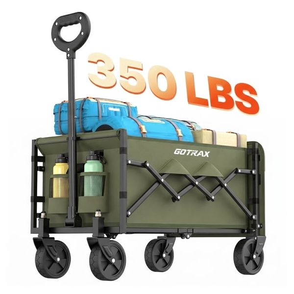 Gotrax 350-lb. capacity collapsible folding wagon cart from $36