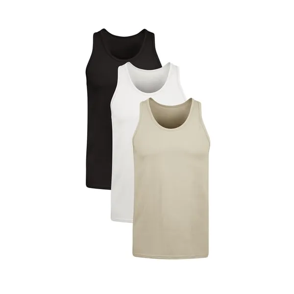 Hanes Originals men’s dyed tank tops, 3-pack for $7