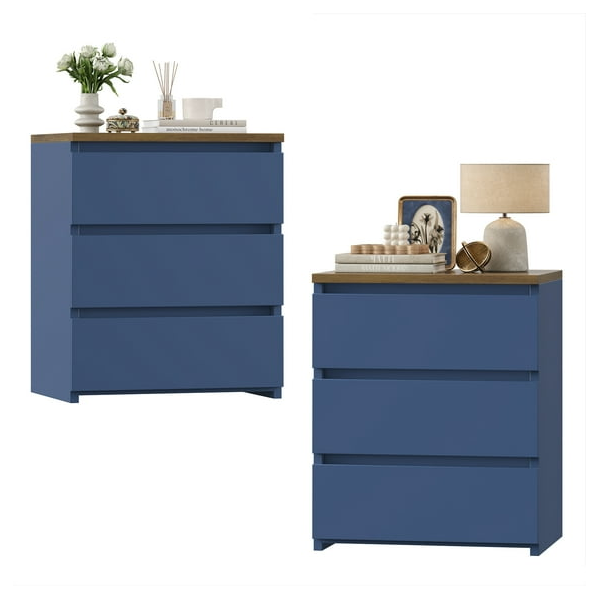 Homfa 3-drawer nightstand, set of 2 for $120