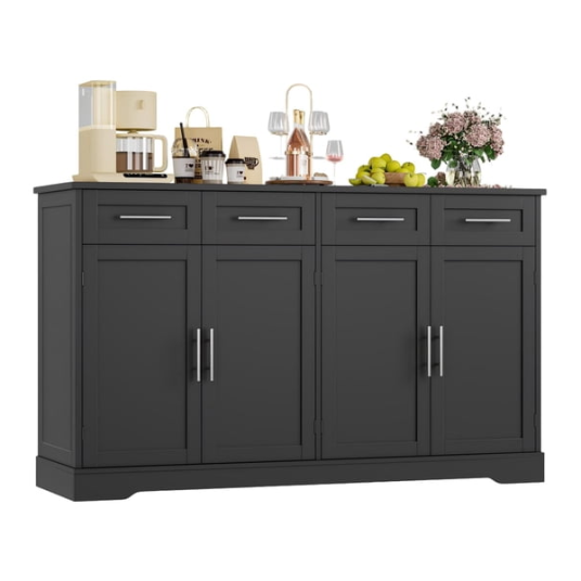 Homfa modern buffet cabinet with 4 drawers and 4 doors for $190