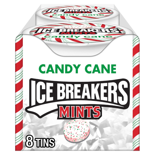 Ice Breakers candy cane sugar free mints 8-pack for $18