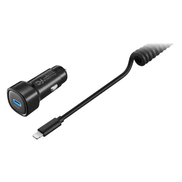 Insignia 20W 4' Apple car charger kit for $3