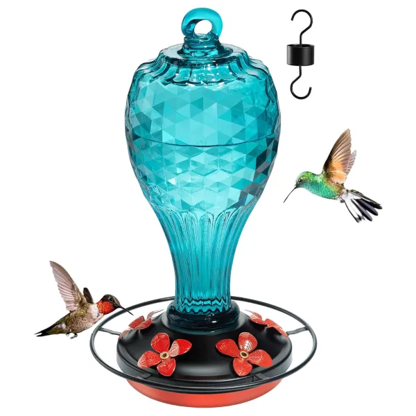 Jarkyfine glass hummingbird feeder for $12