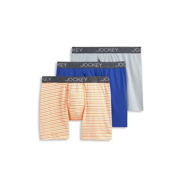 Jockey men’s StayNew boxer briefs 3-pack in small for $6