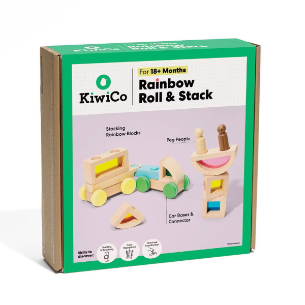 KiwiCo Rainbow Row & Stack wooden activity blocks for $17