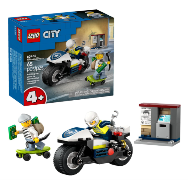 Lego City police motorcycle chase set for $5