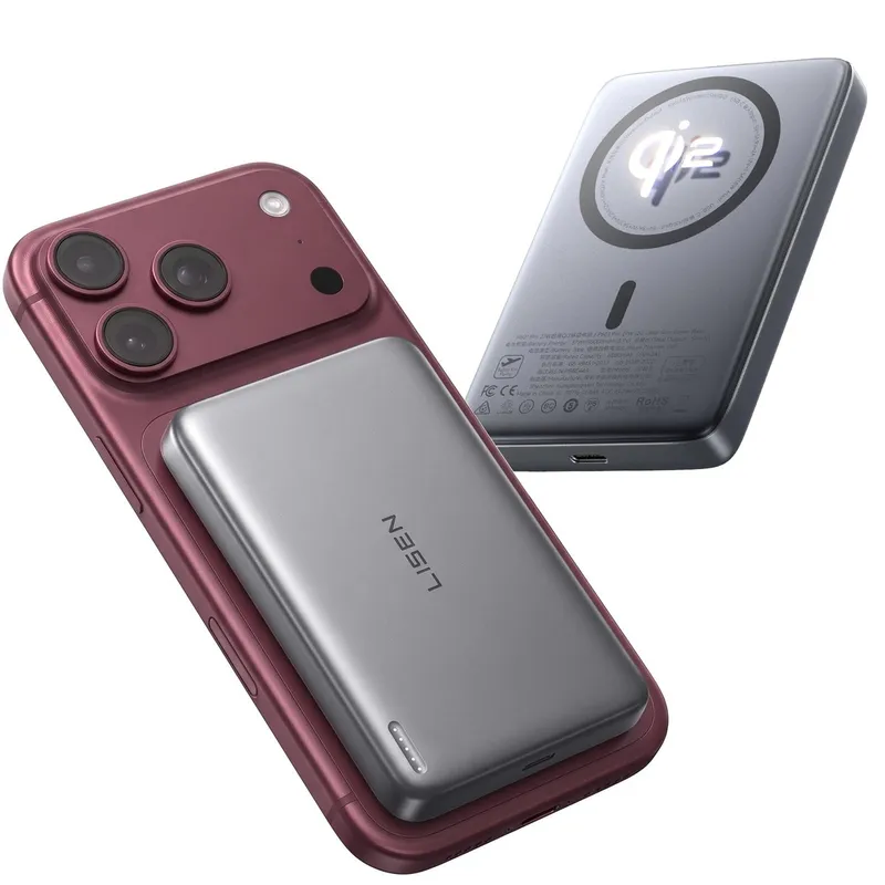 Lisen 10,000mAh Qi2 magnetic portable charger for $22