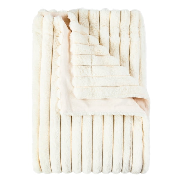 Mainstays Queen Channel faux fur blanket for $14