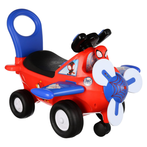 Marvel Spidey lights and sounds ride-on plane for $25