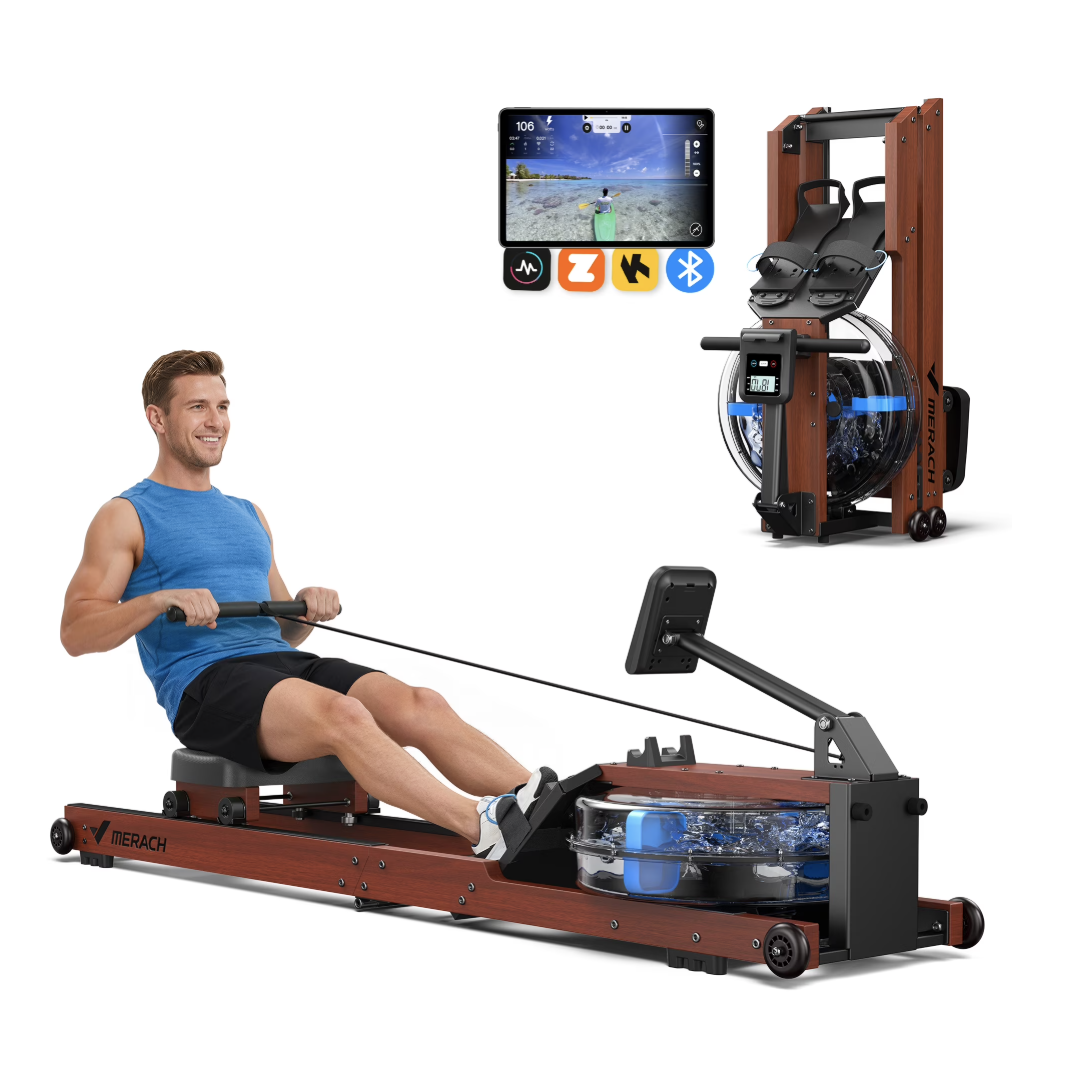 Merach water rowing machine for $260