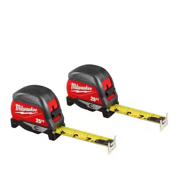 Milwaukee 25-foot magnetic tape measure, 2-pack, for $20