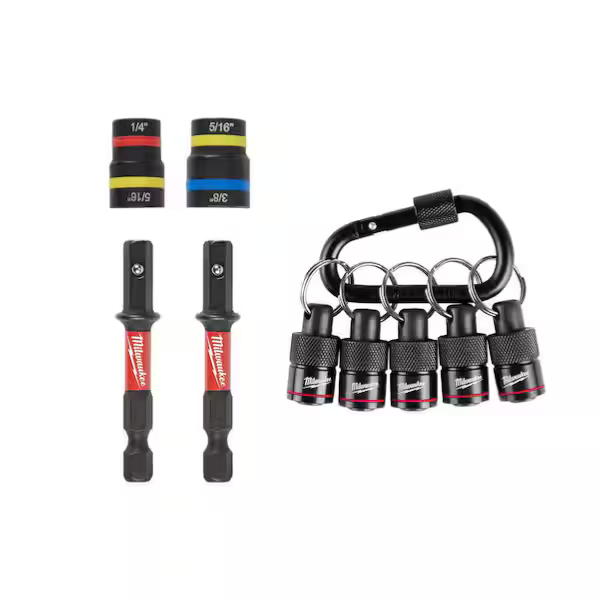 Milwaukee Shockwave 2-in-1 magnetic nut driver set with bit holder for $18