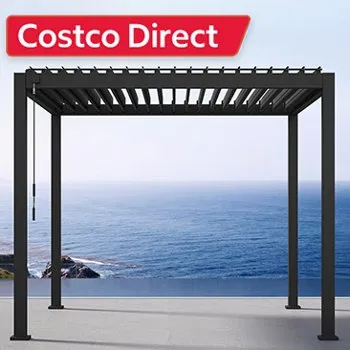 Mirador Adjustable Louvered Aluminum Pergola, 10' X 10' for $1499.99