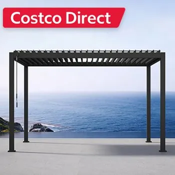 Mirador Adjustable Louvered Aluminum Pergola 10' x 13' for $1799.99
