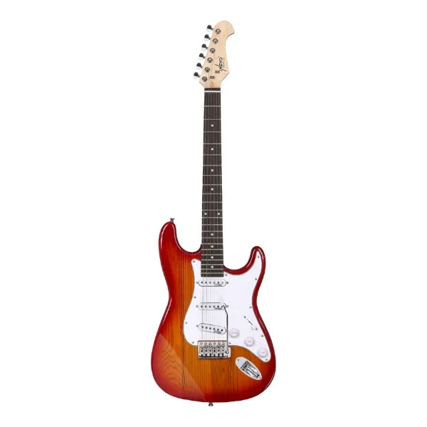 Monoprice Cali DLX Plus solid ash electric guitar with bag for $130