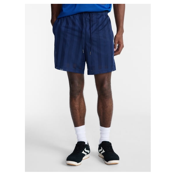 No Boundaries men's 6" striped mesh shorts for $3