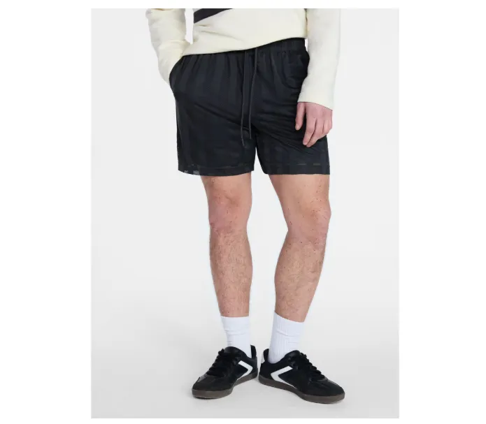 No Boundaries men's 6" striped mesh shorts for $4