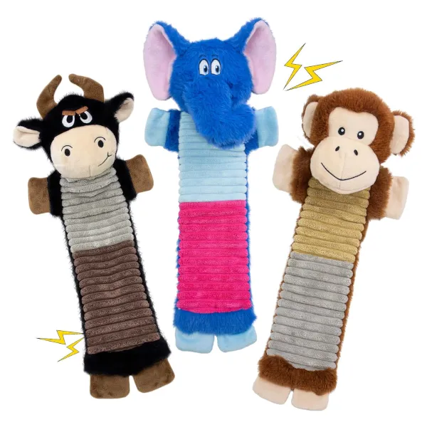 No-stuffing squeaky dog toys 3-pack for less than $8